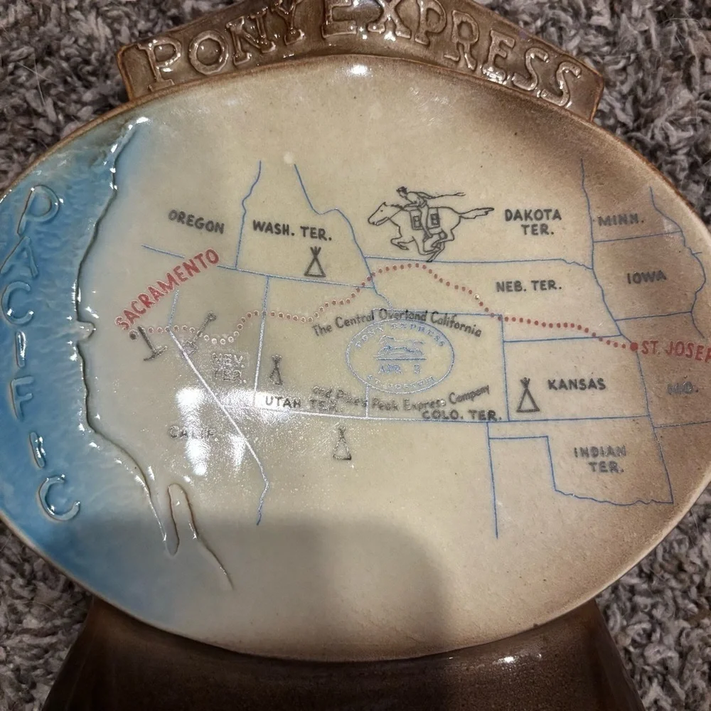 Vintage Pony Express Whiskey Decanter